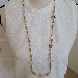 Cookie Lee Bead & Genuine Shell Convert. Necklace